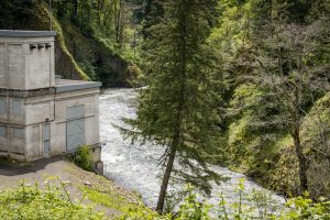 USA: Washington, Columbia River Basin, White Salmon River, former Condit Dam powerhouse, decommissioned in 2011, DO NOT USE (trespassing involved)