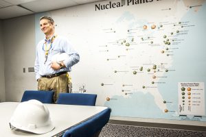 USA: Tennessee, Appalachia, Tennessee River Basin, SEJ Energy Tour, Sequoyah Nuclear Plant, owned by Tennessee Valley Authority (TVA), map of US Nuclear Plants, PR