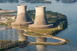 USA: Tennessee, Appalachia, Tennessee River Basin, SouthWings aerial views of Chattanooga's Sequoyah Nuclear Plant (TVA), flite provided by SouthWings,