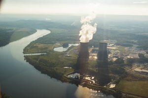 USA: Tennessee, Appalachia, Tennessee River Basin, SouthWings aerial views of Chattanooga Region and Watts Bar Nuclear Plant (TVA), flite provided by SouthWings,