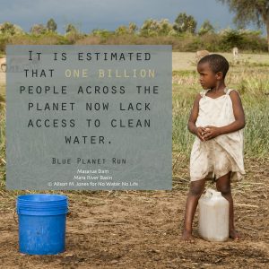 Tanzania:  No Water No Life Mara River Expedition, Masarua Dam water catchment, girl collecting water